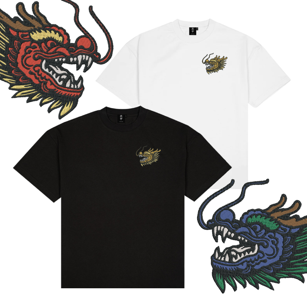 Dragon Head Boxy Tee (Left Chest)