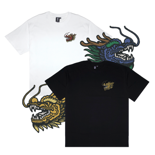 Dragon Head (Left Chest) - Boxy Tee