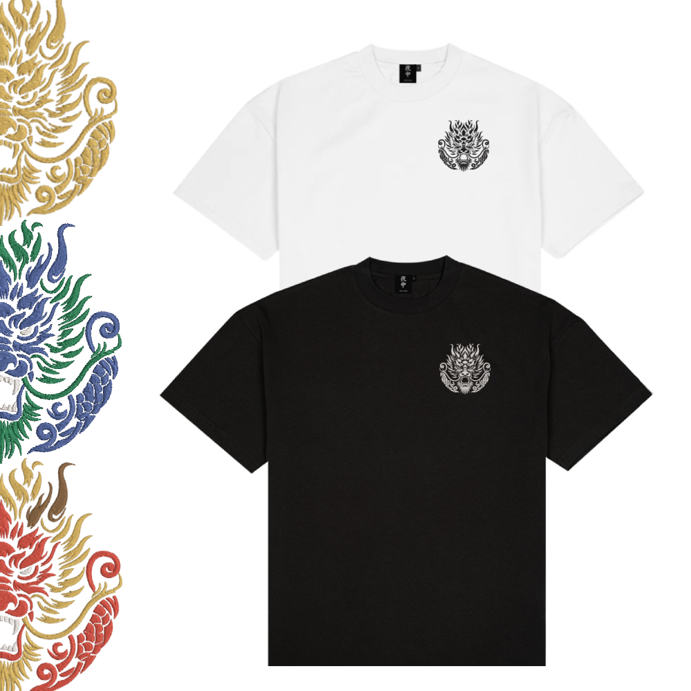 Dragon Face Boxy Tee (Left Chest)