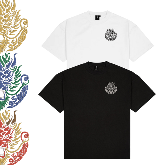 Dragon Face Boxy Tee (Left Chest)