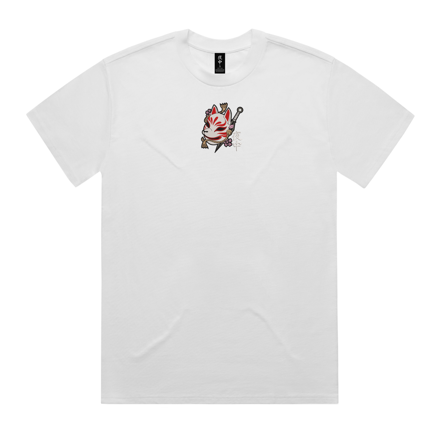 White Kitsune Heavy Tee [White Logo]