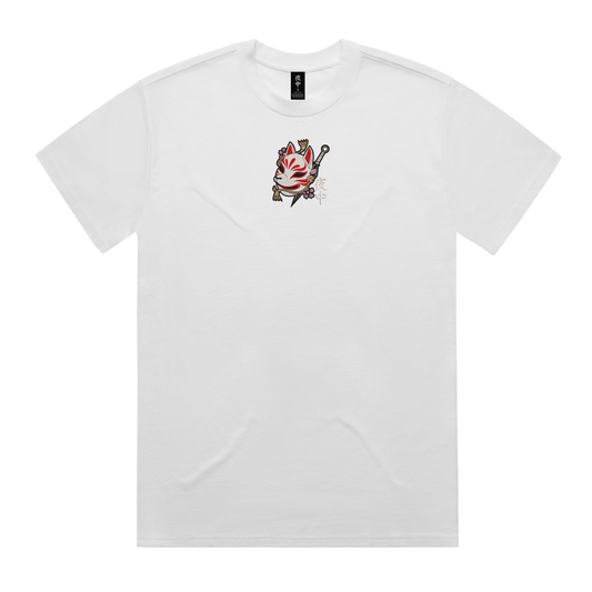 White Kitsune Heavy Tee [White Logo]